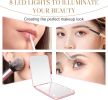 Pocket Mirror, Mini Mirror, 1X/3X Magnification LED Compact Travel Makeup Mirror with Light for Purse, 2-Sided, Portable, Folding, Handheld