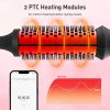Heated Round Brush 1.5 Inch Thermal Brush Hair Curling Iron Comb Ceramic Tourmaline Ionic Hair Curler Digital Display Curling Wand Double PTC Staighte