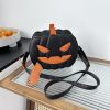 Halloween Pumpkin Crossbody Bag For Women Novelty Pumpkin Purse Halloween Devil Shoulder Bag Funny Crossbody Purse